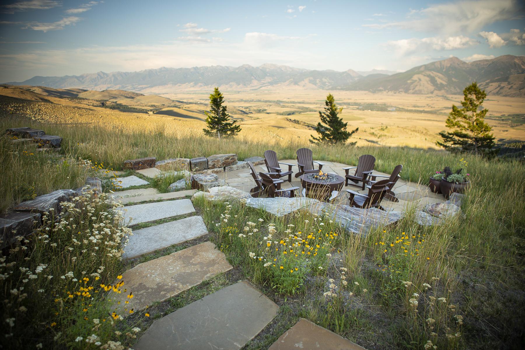 Stone Walkway & Patio Firepit in Bozeman, MT